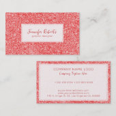 Lichtblaue Glitzer-Textur mit Glitzern Visitenkarte (Vorne/Hinten)