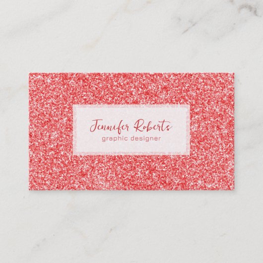 Lichtblaue Glitzer-Textur mit Glitzern Visitenkarte (Vorderseite)