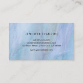 Lichtblaue Imitate gestanztes Glas Wasserfarbmuste Visitenkarte (Rückseite)