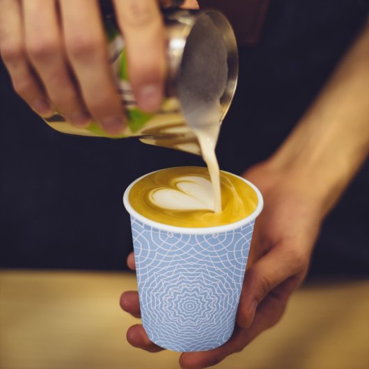 Lichtblaue Imitate Tulle Design Pappbecher