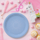 Lichtblaue Imitate Tulle Design Pappteller (Party)
