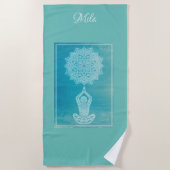 Lichtblaue Meditation Strandtuch (Vorderseite)