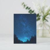 Lichtblaue Milchstraßenlandschaft Postkarte (Stehend Vorderseite)