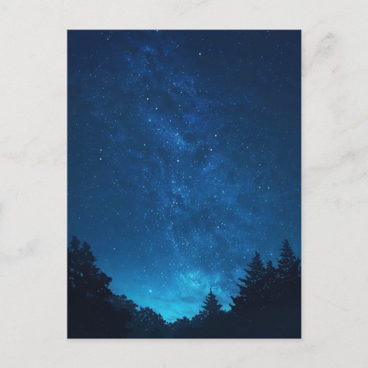 Lichtblaue Milchstraßenlandschaft Postkarte (Vorderseite)