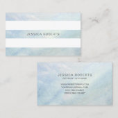 Lichtblaue Mutter der Perlmuttmuster Elegant Visitenkarte (Vorne/Hinten)