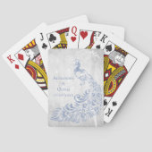 Lichtblaue Pfau-Gastgeschenk Hochzeit-Kartendecke Spielkarten (Rückseite)