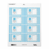 Lichtblaue Streifen und kurvenförmige Rahmen und L (Vorne)