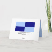 Lichtblaue und dunkelblaue Rechtecke Dankeskarte (Rückseite)