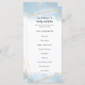 Lichtblaue Wasserfarbe Gold Geometrische Linienhoc Programm (Vorne/Hinten)