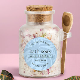 Lichtblauer Bath Body Chic Runder Produkt wasserdi Etiketten