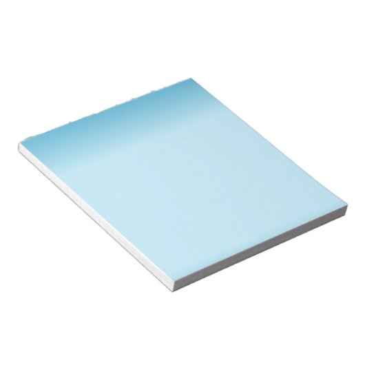 Lichtblauer Farbverlauf Notizblock (angewinkelt)