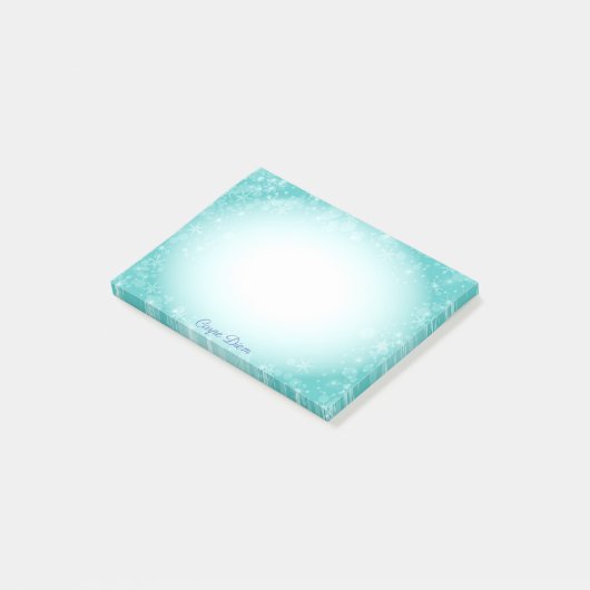 Lichtblauer Farbverlauf Post-it Klebezettel (angewinkelt)