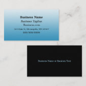 Lichtblauer Glanz und schlichtes, einfaches Geschä Visitenkarte (Vorne/Hinten)