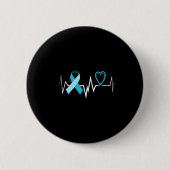 Lichtblauer Kohlenwasserstoff-Hydrocephalus-Bewuss Button (Vorderseite)
