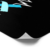 Lichtblauer Kohlenwasserstoff-Hydrocephalus-Bewuss Poster (Ecke)