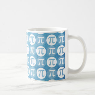 Lichtblauer Pi-Kreis Kaffeetasse
