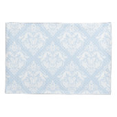 Lichtblauer und weißer Blumendach-Muster Kissenbezug (Rückseite)