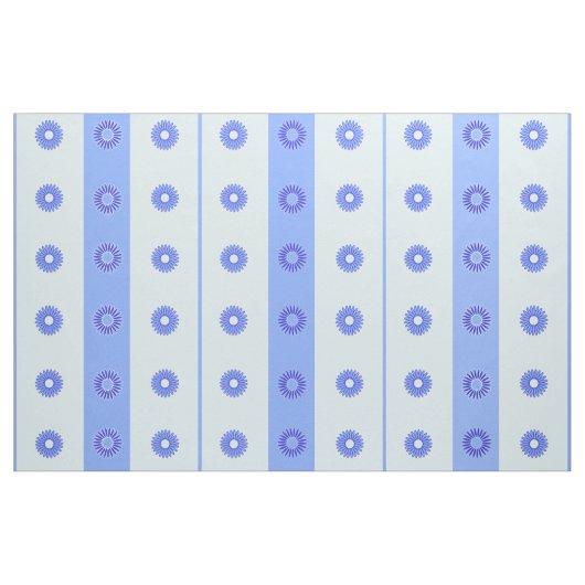 Lichtblaues dunkles blaues Blume-Muster Stoff (Yard (91,4 cm))