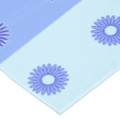 Lichtblaues dunkles blaues Blume-Muster Tischdecke (Schrägansicht)