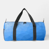 Lichtblaues geometrisches Muster Duffle Bag (Rückseite)