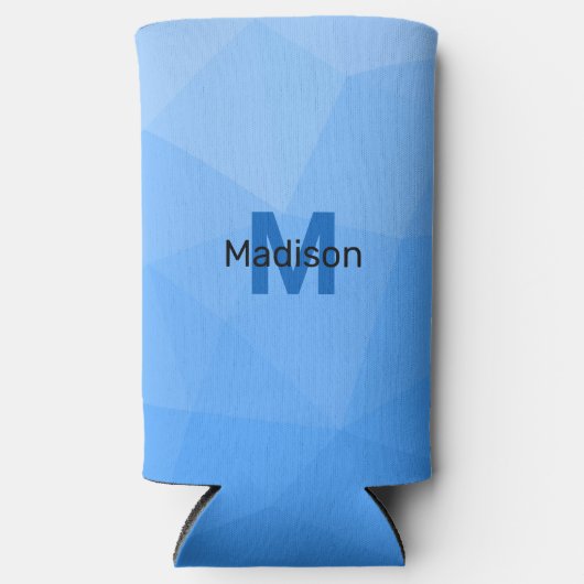 Lichtblaues Gradientengeometrie Selters Dosenkühler (Vorderseite)