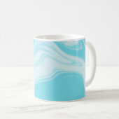 Lichtblaues Marmormuster Kaffeetasse (VorderseiteRechts)