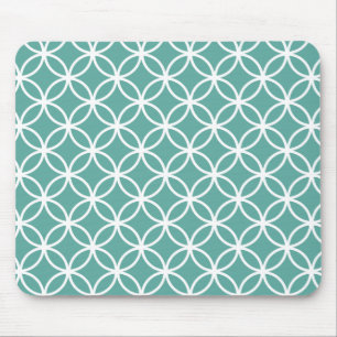 Lichtblaues modernes Zirkularmuster Mousepad