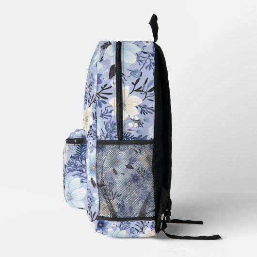 Lichtblaues Muster Bedruckter Rucksack (Rechts)
