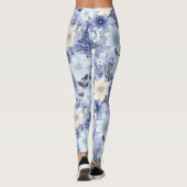 Lichtblaues Muster Leggings (Rückseite)