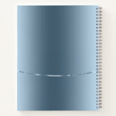 Lichtblaues, robustes Stahlschminkmodell Notizblock (Rückseite)