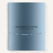 Lichtblaues, robustes Stahlschminkmodell Notizblock (Vorderseite)