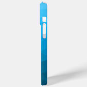 Lichtblaues zyangradientengeometrisches Muster Case-Mate iPhone Hülle (Rückseite / Links)