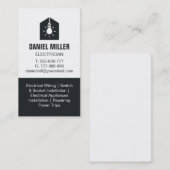 Lichtblitz mit dem Symbol des Hauses Elektrischer  Visitenkarte (Vorne/Hinten)