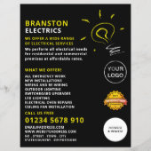 Lichtblitzdesign, elektrische Werbung Flyer (Vorne)