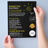 Lichtblitzdesign, elektrische Werbung Flyer (Hand)