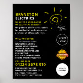 Lichtblitzdesign, elektrische Werbung Poster (Vorne)