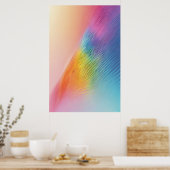 Lichtbogenfluss: Eine Abstrakte Pastelwelle Poster (Küche)