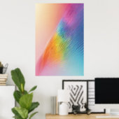 Lichtbogenfluss: Eine Abstrakte Pastelwelle Poster (Heimbüro)