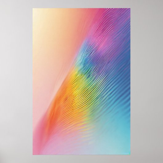 Lichtbogenfluss: Eine Abstrakte Pastelwelle Poster (Vorne)