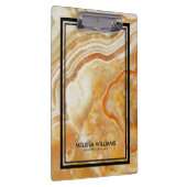 Lichtbraun Marmorstein Textur schwarze Grenze Klemmbrett (Rechts)