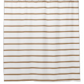 Lichtbraune dünne Streifen Muster Duschvorhang (Vorderseite)