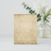 Lichtbraune, verblasste Damaskus-Muster Postkarte (Stehend Vorderseite)