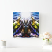 Lichtbruch Quadratische Wanduhr (Zuhause)