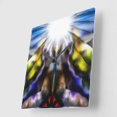 Lichtbruch Quadratische Wanduhr (Winkel)