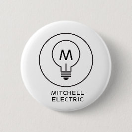 LICHTBULBONOGRAMM-LOGO auf WEISS für ELEKTRIKANE Button
