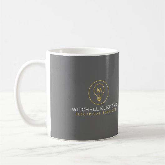 LICHTBULBONOGRAMM-LOGO für ELEKTRIKANE Kaffeetasse (Links)