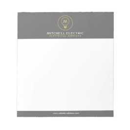 LICHTBULBONOGRAMM-LOGO für ELEKTRIKANE Notizblock