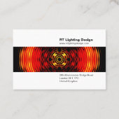 Lichtdesigner Euro Business Card Visitenkarte (Rückseite)