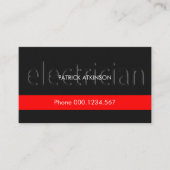 Lichtdurchlässige elektrische Signatur Rote Schich Visitenkarte (Vorderseite)