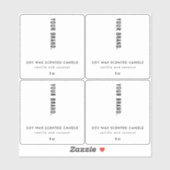 Lichtdurchlässige, moderne, Minimalistisch klare K Aufkleber (Blatt)